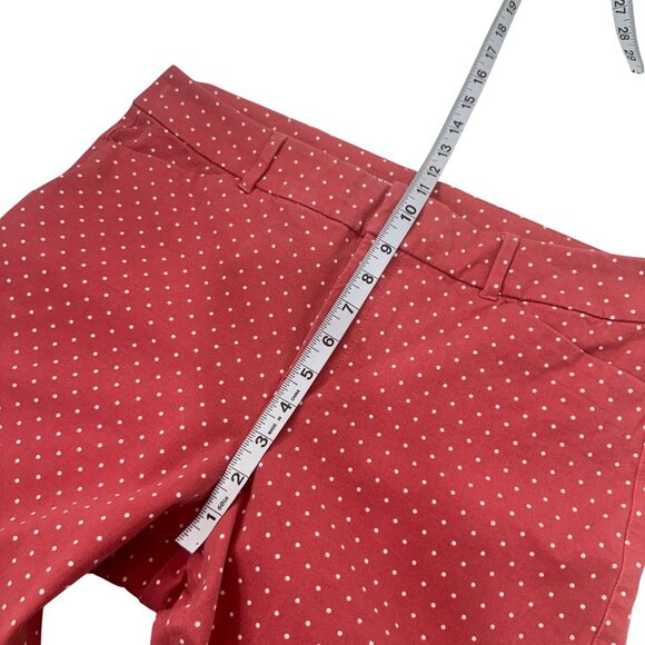 Old Navy Pixie High Rise Polka Dot Skinny Pants Women Size 12 Rush pink & White - Picture 6 of 11